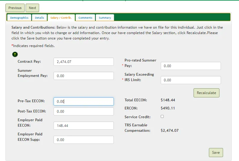 Screenshot of Turnaround Report Step 4